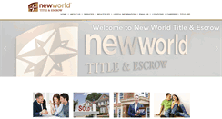 Desktop Screenshot of newworldtitle.com