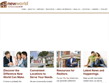 Tablet Screenshot of newworldtitle.com